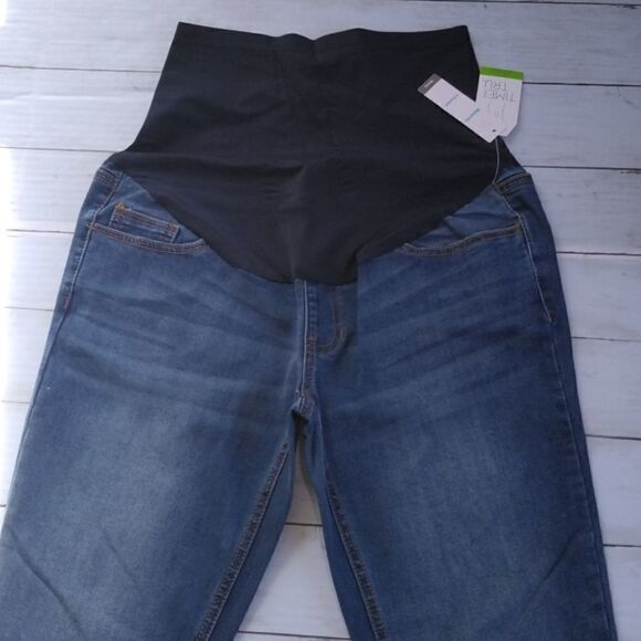 Maternity 5 Pocket Skinny Jeans Denim Pants - Picture 2 of 4